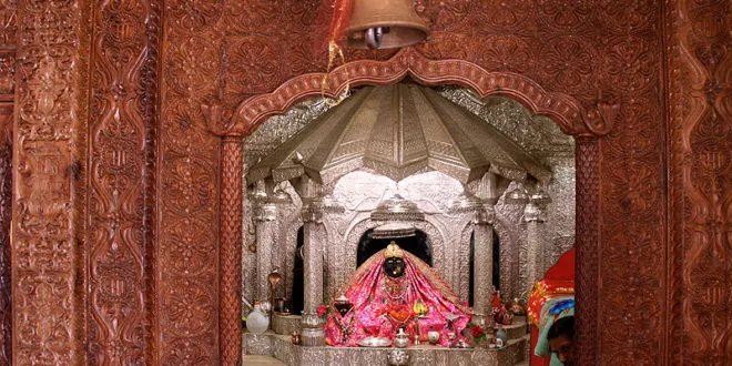 Idol of Goddess Bhimakali inside the sanctum of Bhimakali Temple Sarahan
