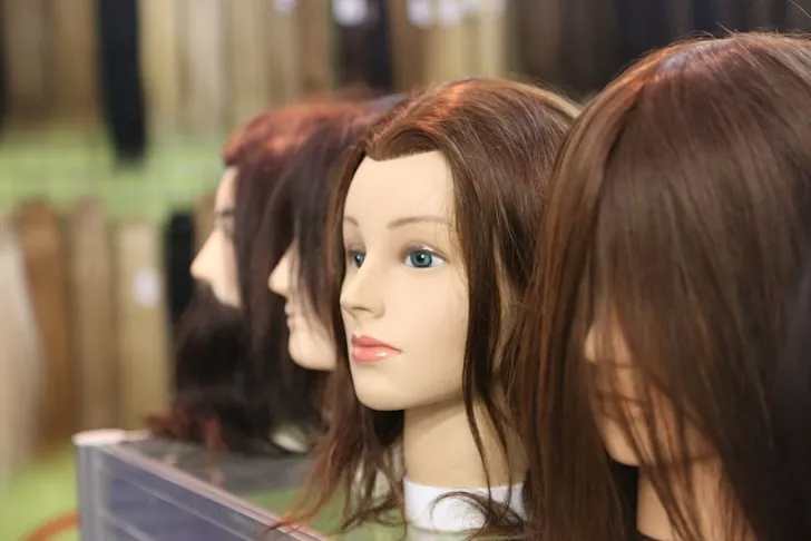 Wigs and hair extensions made from Tirumala temple hair donation
