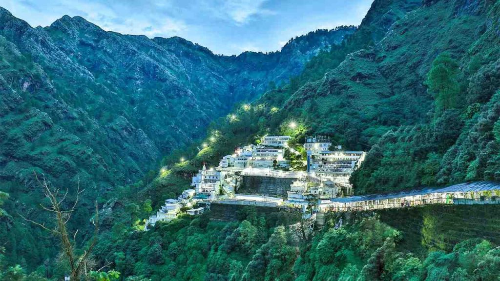 Vaishno Devi Temple Bhawan located in the Trikuta Mountains near Katra in Jammu and Kashmir.