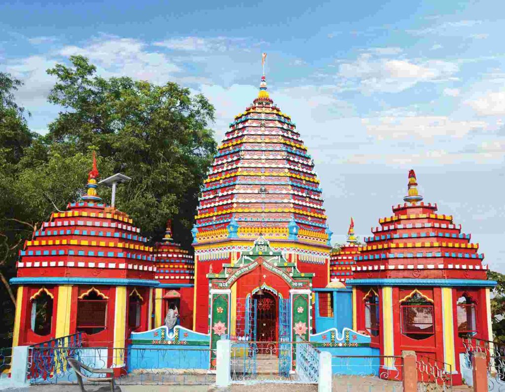 Chhinnamasta Temple Rajrappa Jharkhand colorful exterior view with vibrant architecture