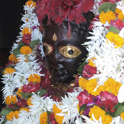 Maa Mundeshwari idol close-up decorated with flowers inside Mundeshwari Devi Temple Bihar