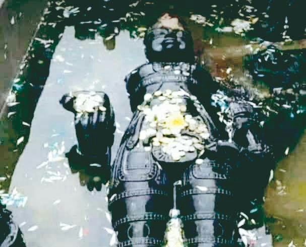 Athi Varadar wooden idol of Lord Vishnu submerged in Ananta Saras temple tank
