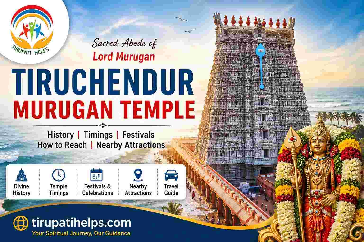 Tiruchendur Murugan Temple – Complete Travel Guide, History & Nearby Attractions 